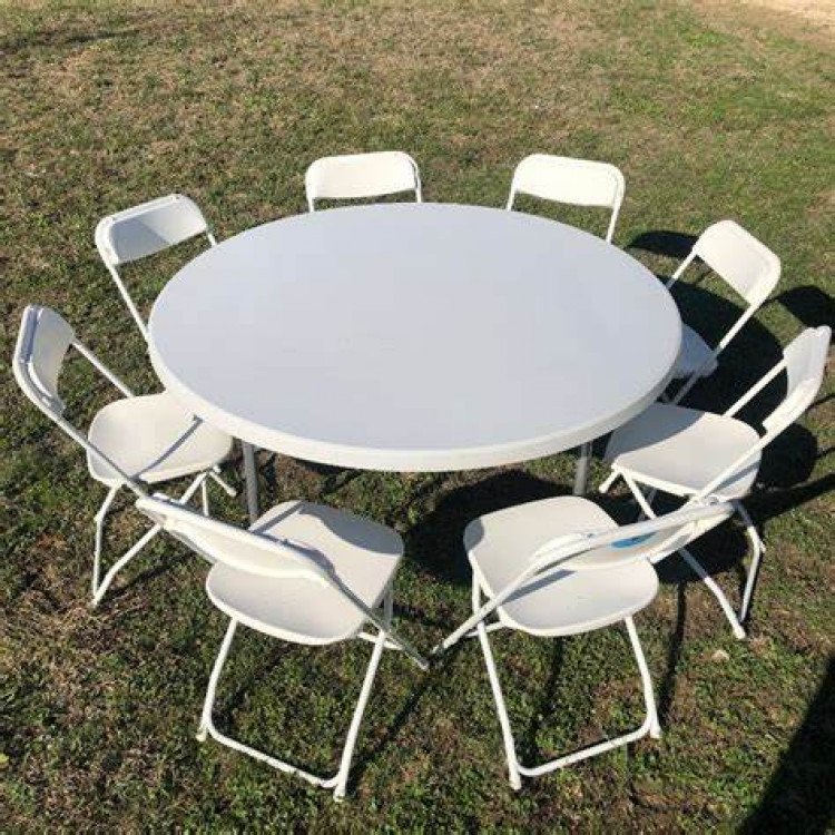 Chairs and round table